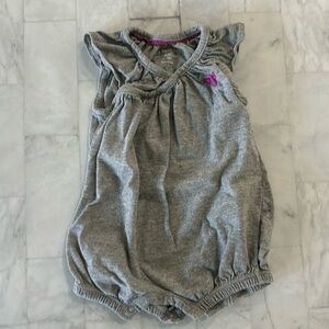 Burt’s Bees Baby Gray Organic Cotton Cross Wrap Romper